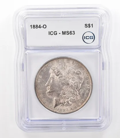 1884-O Morgan Silver Dollar MS63 ICG Beautiful Tone Reverse *3167