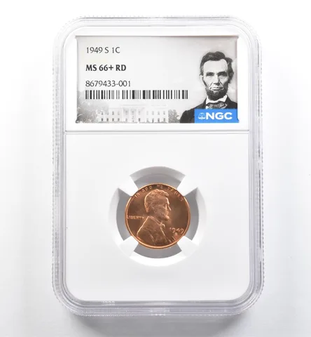 1949-S Lincoln Wheat Cent MS66+ RD NGC *6043