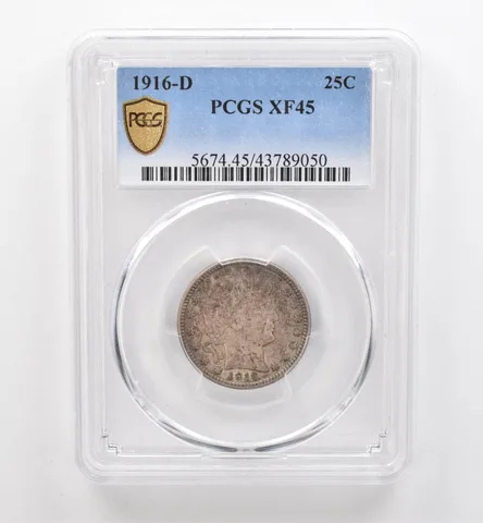 1916-D Barber Quarter XF45 PCGS Beautiful Tone *9138