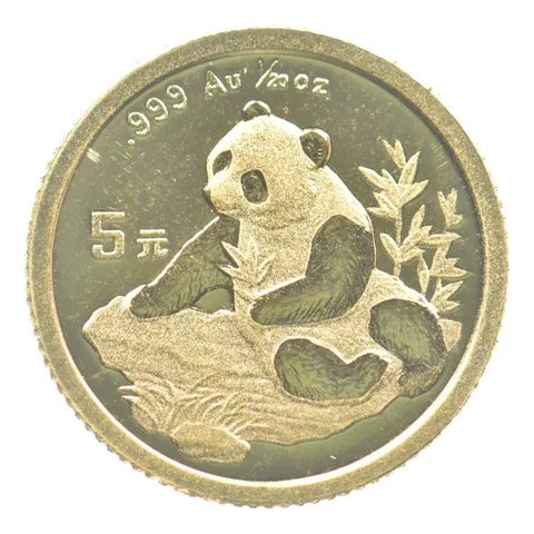 1998 China 5 Yuan Gold Panda 1/20 Oz Gold *5094