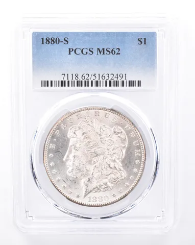 1880-S Morgan Silver Dollar MS62 PCGS Beautiful Tone Reverse *9434