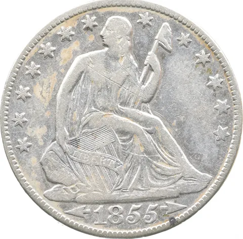 1855-O Seated Liberty Half Dollar Arrows *7581