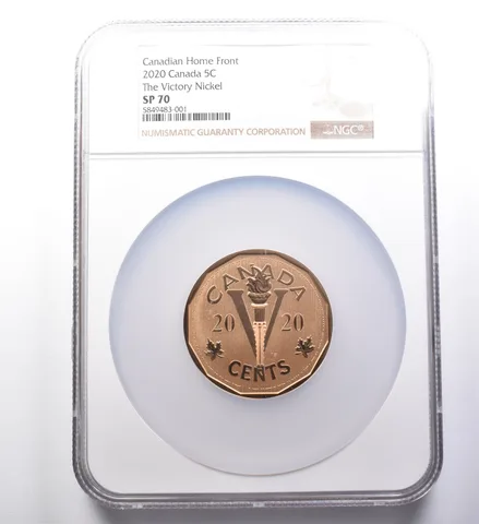 2020 Canada 5 Cents Canadian Home Front Victory Nickel SP70 NGC a0045
