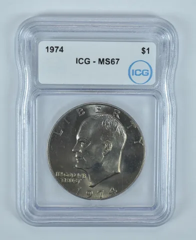 1974 Eisenhower $1 MS67 ICG