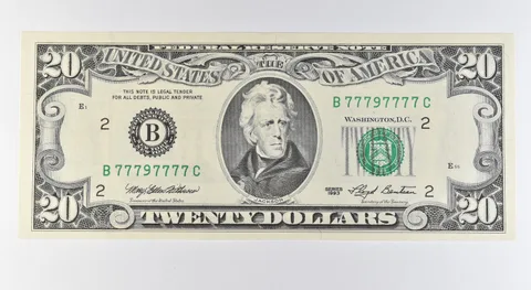 1993 $20 New York NY FRN Green Seal 7 Of A Kind 7s SN *9586