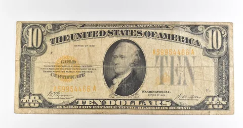 1928 $10 Gold Certificate Yellow Seal *3899