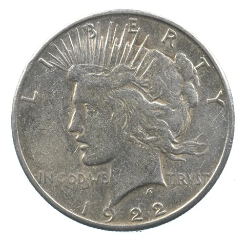Early - 1922-S Peace Silver Dollar - 90% US Coin *869