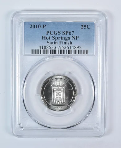 2010-P Washington Quarter ATB Hot Springs Satin Finish SP67 PCGS