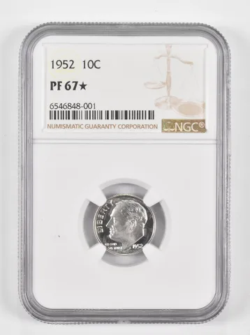 PF67* 1952 Roosevelt Dime NGC a1282