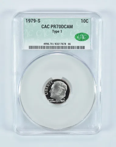 1979-S Roosevelt Dime Type 1 PR70 DCAM CAC CACg