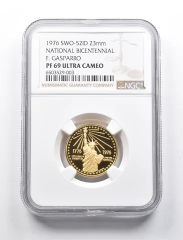 PF69 UCAM 1976 National Bicentennial F. Gasparro SWO-52ID 23mm NGC *1311