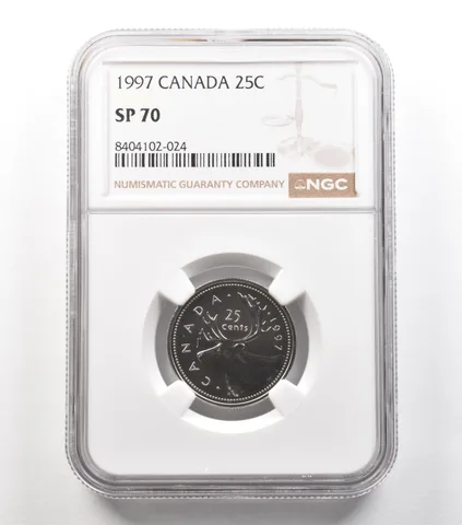 1997 Canada 25 Cents SP70 NGC a5287