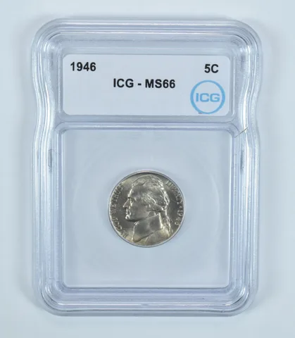 1946 Jefferson Nickel MS66 ICG