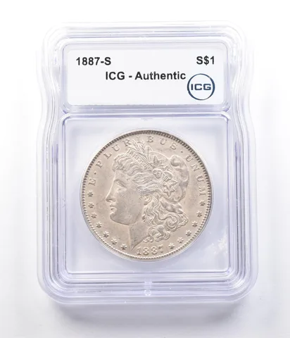 1887-S Morgan Silver Dollar Authentic ICG *2911