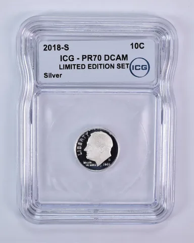 2018-S Roosevelt Dime Silver Limited Edition Set PR70 DCAM ICG