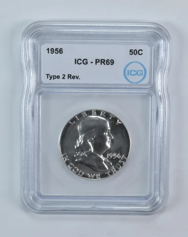 1956 Franklin Half Dollar Type 2 Reverse PR69 ICG