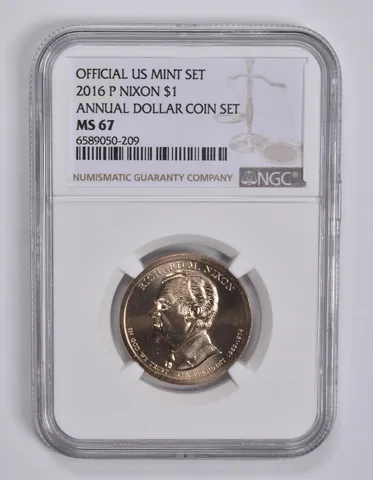 2016-P Presidential $1 Nixon Annual Set MS67 NGC US Mint