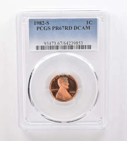 1982-S Lincoln Memorial Cent PR67 RD DCAM PCGS Beautiful Tone *2090