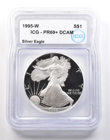 1995-W American Silver Eagle PR69+ DCAM ICG PLUS GRADE - Almost 70 *1805