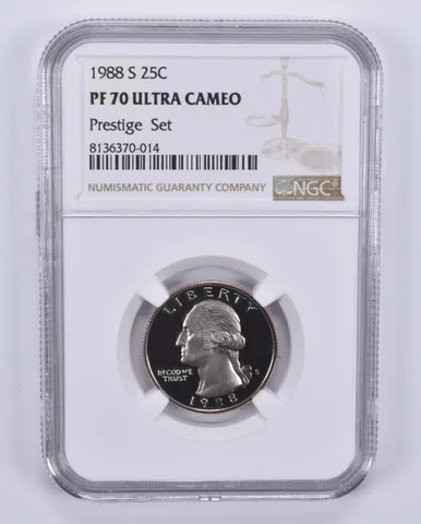 1988-S Washington Quarter Prestige Set PF70 UCAM NGC Brown Label