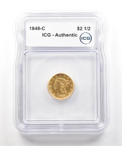 1848-C $2.50 Liberty Head Gold Quarter Eagle Authentic ICG *4306