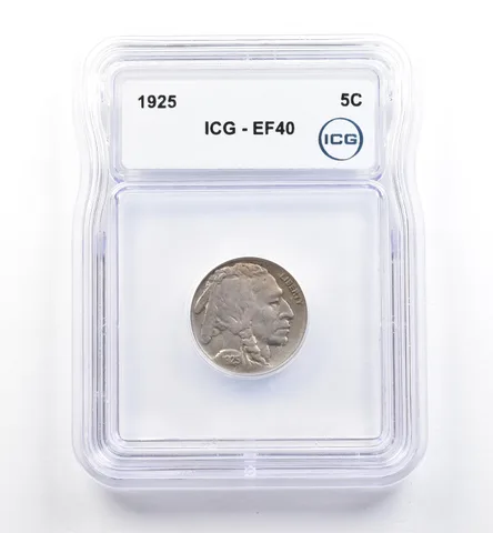 1925 Indian Head Buffalo Nickel EF40 ICG *9939