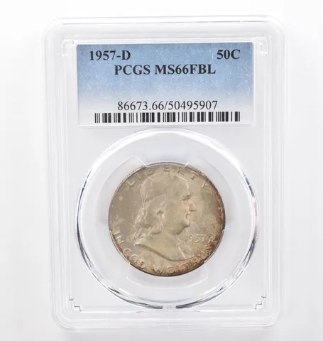 1957-D Franklin Half Dollar MS66 FBL PCGS Beautiful Tone *6220