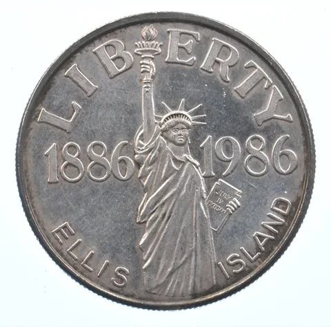 VINTAGE Art Bar/Round 1986 Statue Of Liberty Centennial .999 Silver 1 T Oz. *927