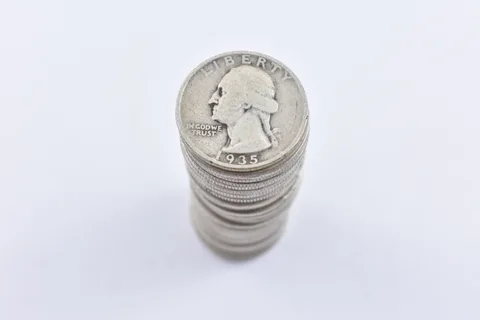 (40) 1932-1939 Washington Quarters ROLL Average Circ $10 Face 1930's