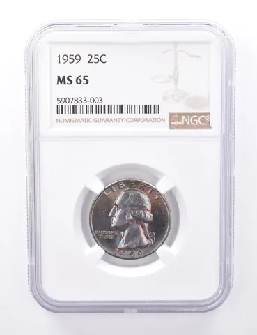 MS65 1959 Washington Quarter - Graded NGC - Beautiful Tone *2685