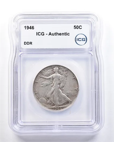 1946 Walking Liberty Half Dollar DDR Authentic ICG *1664