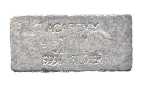 5.1 Troy Oz Silver Bar Academy Vintage Poured Loaf CSRCO Odd *2924