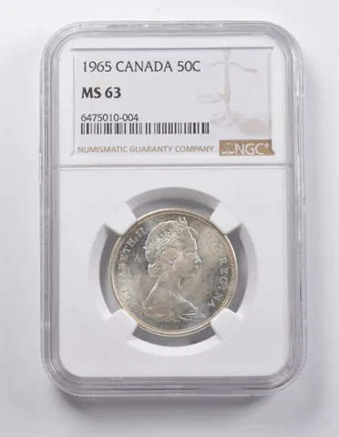 MS63 1965 Canada 50 Cents NGC a7055