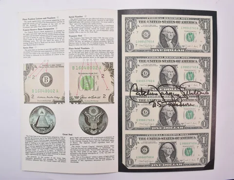 Lot (4) 1988 A $1 Chicago IL FRN Green Seal Uncut Sheet Courtesy Signature *1831