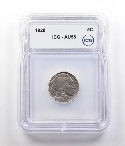 1928 Indian Head Buffalo Nickel AU58 ICG *2618
