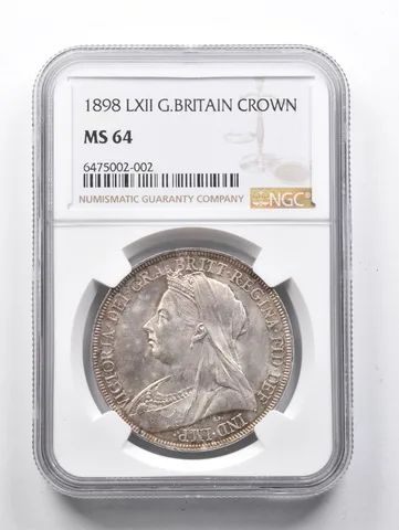 MS64 1898 LXII Great Britain Crown NGC *1485
