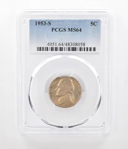 1953-S Jefferson Nickel MS64 PCGS Beautiful Tone *2399