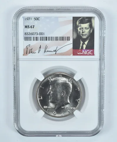 1971 Kennedy Half Dollar MS67 NGC Special Label
