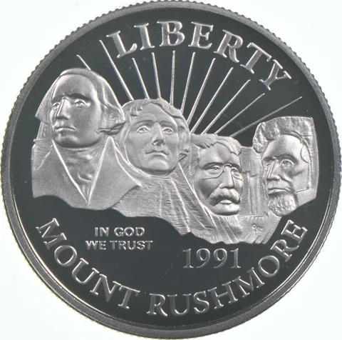 1991-S Mount Rushmore Bicentennial Proof Commemorative Half Dollar