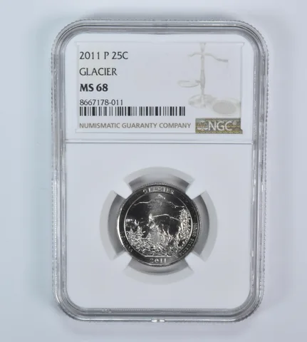 2011-P Washington Quarter ATB Glacier MS68 NGC