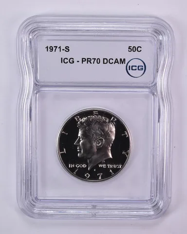 1971-S Kennedy Half Dollar PR70 DCAM ICG