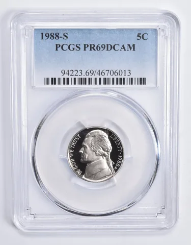 1988-S Jefferson Nickel PR69 DCAM PCGS Blue Lbl