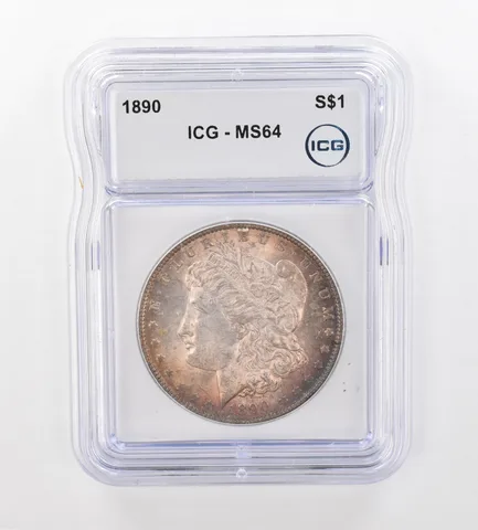 1890 Morgan Silver Dollar MS64 ICG Beautiful Tone *0996