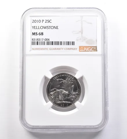 2010-P Washington Quarter Yellowstone MS68 NGC a9665