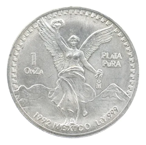 1992 Mo Mexico 1 Onza Silver Libertad a3605