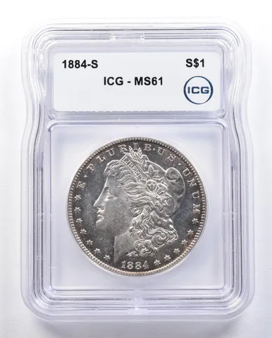 1884-S Morgan Silver Dollar MS61 ICG *1980