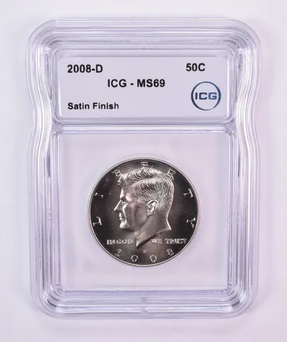 2008-D Kennedy Half Dollar Satin Finish MS69 ICG