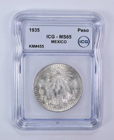 1935 Mexico Peso KM#455 MS65 ICG