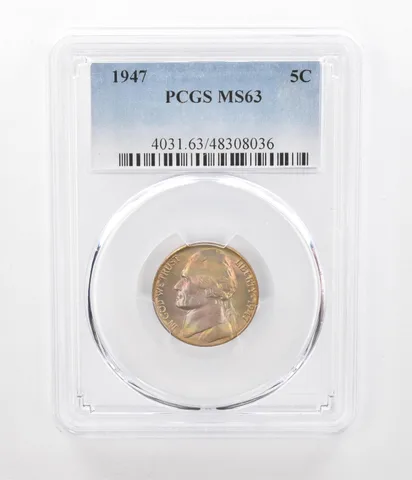 1947 Jefferson Nickel MS63 PCGS Beautiful Tone *2409