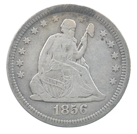 1856 Seated Liberty Quarter a4627